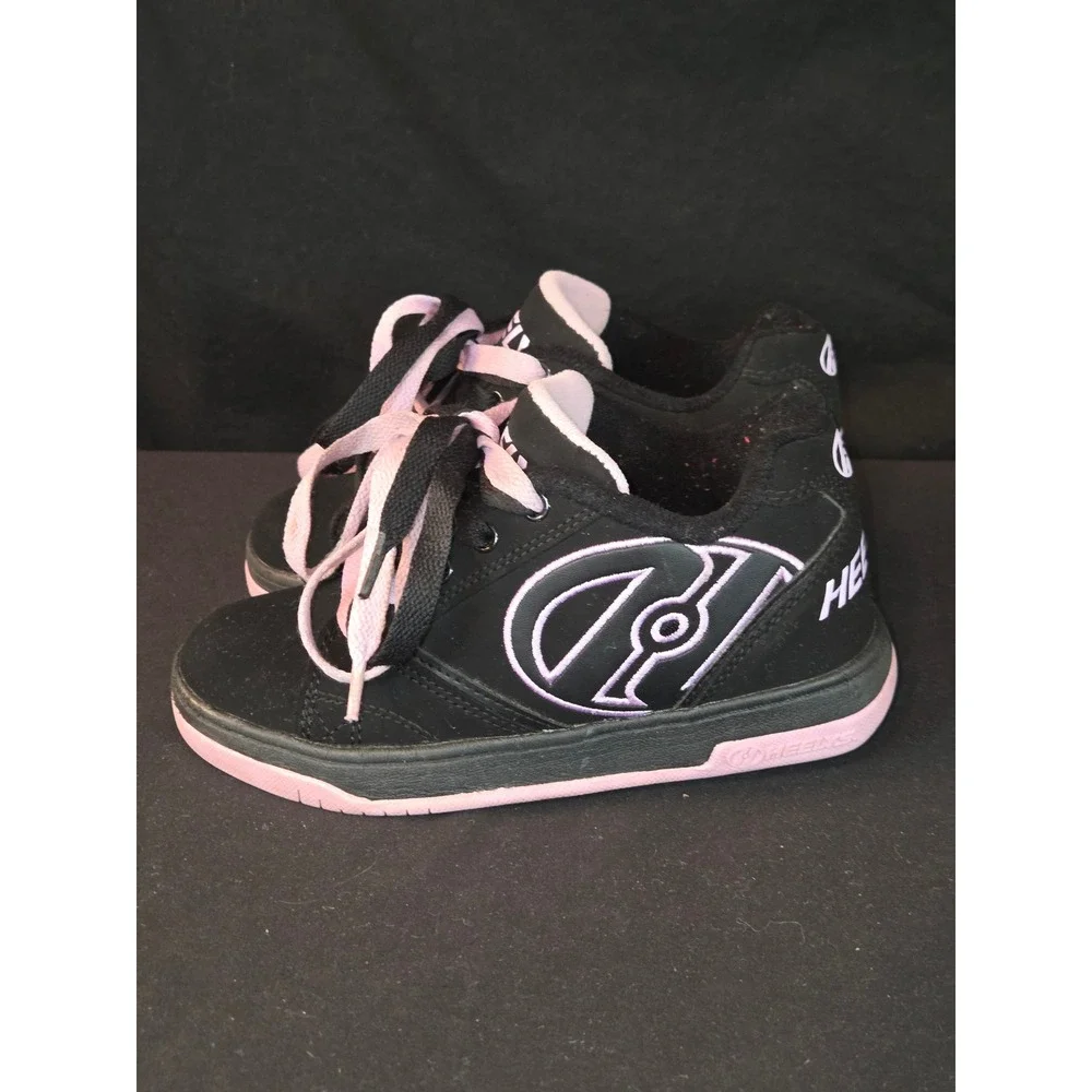 Heelys Kids Black Pink Dual-Lite Wheeled Sneakers Shoes Size‎ 1Y